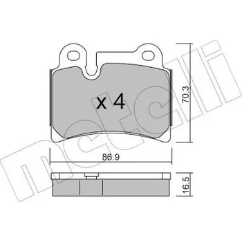 Brzdová destička Sada brzdových destiček, kotoučová brzda METELLI 22-0660-0