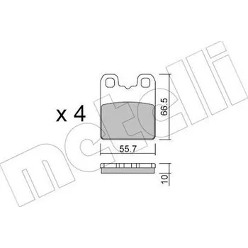 Brzdová destička Sada brzdových destiček, kotoučová brzda METELLI 22-1326-0