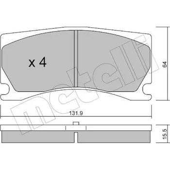 Auto-moto Sada brzdových destiček, kotoučová brzda METELLI 22-1106-0