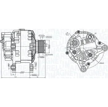 Autoelektrika Alternátor MAGNETI MARELLI 063739064010