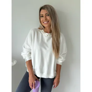 Dámská mikina Mishel Basic mikina kratší bílá Velikost: UNI