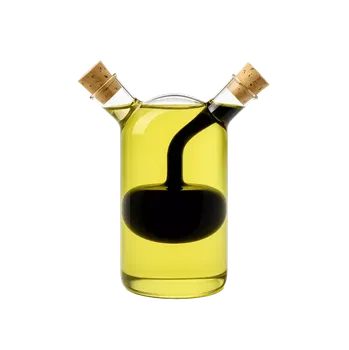 Nádoba na olej a ocet Skleněná láhev na olej a ocet s jablkem