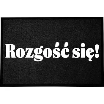 VSTUPNÍ ROHOŽKA MONOCHROM 40X60 ČERNÁ DEKORACE DO DOMU STYLOVÝ POTISK