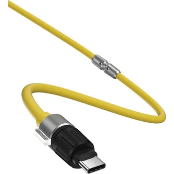 Napájecí kabel SHARGE rychlonabíjecí 240 W kabel, 1,2 m, USB-C na USB-C, žlutý
