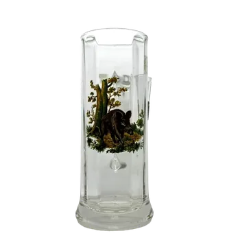 Sklenice Půllitr s motivem divočáka skleněný, vysoký