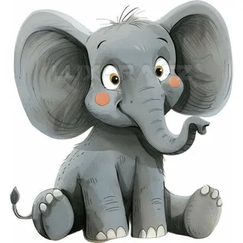 Nášivka Nažehlovačka Slon - 6 x 6 cm