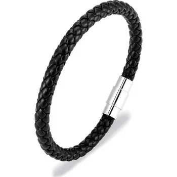 Náramek Pánský pletený kožený náramek | náramek, šperk - šířka 6 mm , 19 cm