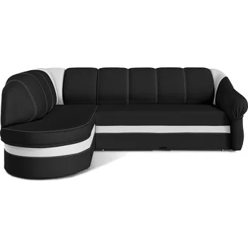 Sedací souprava Rohová rozkládací sedací souprava BENANO 250 cm Soft 11/Soft 17 černá levá