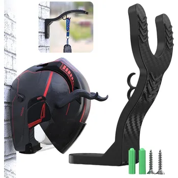 Věšák Držák na helmu na zeď s policí | nástěnný držák, věšák na helmu