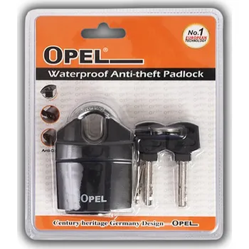 Visací zámek VISACÍ ZÁMEK S KRYTÝM OBLOUKEM OPEL 50 VODĚODOLNÝ LAMINOVANÝ + 4 KLÍČE