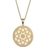 Preciosa Pozlacený náhrdelník s krystaly Rosette 7239Y00 + 2 měsíce na vrácení zboží