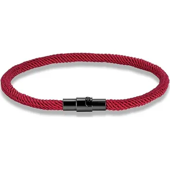 Náramek Stylový náramek z oceli | pánský náramek, dámský náramek - Vínově červené , 23 cm