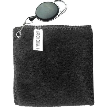 Golf Golfový ručník se suchou a mokrou stranou | sportovní ručník, golfové příslušenství - Černý