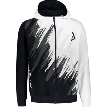 Pánská mikina Pánská mikina na zip premium ALTISPORT VOJ/ALM006MI02 ČERNOBÍLÁ L