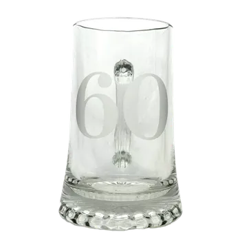 Sklenice Korbel k 60. narozeninám – skleněný, pískovaný 0,4 l