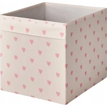 Příslušenství pro čtečku elektronické knihy IKEA vložka do regálu KALLAX REGNBROMS krabička DRONA růžová/s motivem srdce