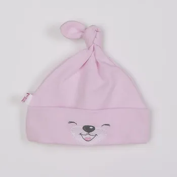 Kojenecká čepice Bavlněná kojenecká čepička Bobas Fashion Lucky tmavě růžová, Velikost 62 (3-6m)