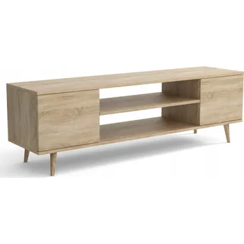 Televizní stolek Skandinávská TV skříňka Lohtu MALSEN Komoda TV stolek 155 cm dub sonoma