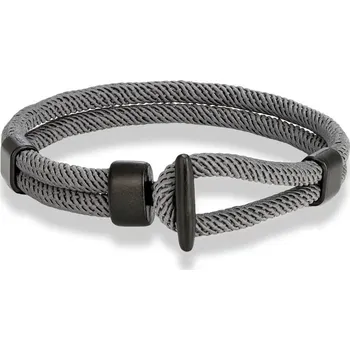 Náramek Párový náramek v námořním stylu | pánský náramek, dámský náramek - Šedá , 19 cm