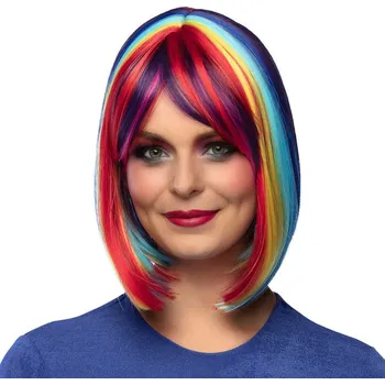 Karnevalový kostým Paruka multicolor dámská krátká