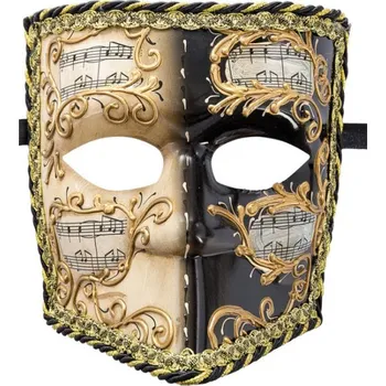 Karnevalový kostým Carnival Toys Maska benátského typu hudební motivy