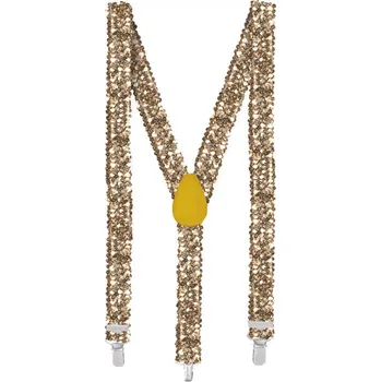 Karnevalový kostým Kšandy (šle) flitrové zlaté pružné