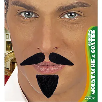 Karnevalový kostým Sada vousů retro černé