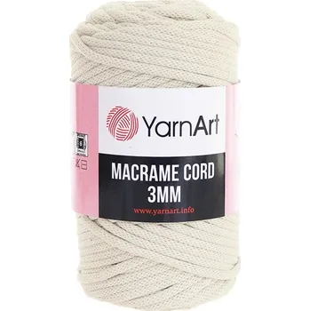 Příze YarnArt Příze Macrame Cord 752, 3 mm - smetanová