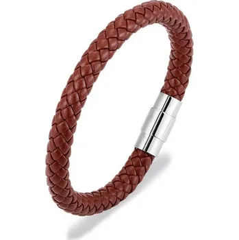 Náramek Pánský pletený kožený náramek | náramek, šperk - šířka 8 mm-200003760 , 19 cm