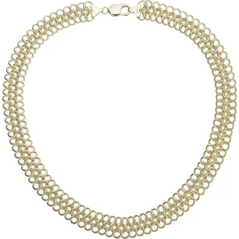 Náhrdelník Propletený náhrdelník z pozlaceného stříbra 72090/96 Vybrat délku: 51 cm