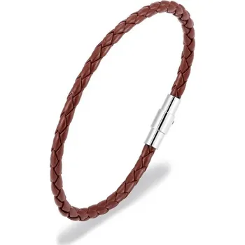 Náramek Pánský pletený kožený náramek | náramek, šperk - šířka 4 mm-361181 , 21 cm