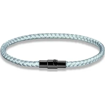 Šperk Stylový náramek z lana a oceli | pánský náramek, dámský náramek - Stříbro , 19 cm