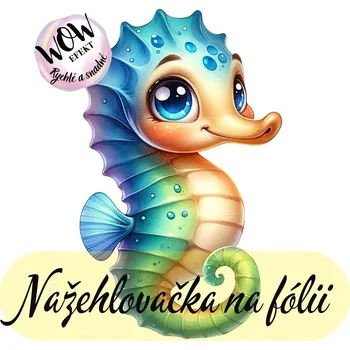 Nažehlovačky na fólii Nažehlovačka na fólii, MOŘSKÝ KONÍK, 15x9,4 cm /ks