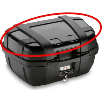 Zavazadlo na motocykl Z2211Nr, samostatný hliníkový kryt černý lakovaný pro kufr Givi Trk 52B