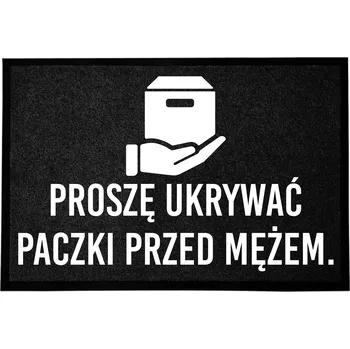 VSTUPNÍ ROHOŽKA MONOCHROM 40X60 STYLOVÝ ČERNÝ POTISK DOMOV DEKORACE