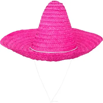 Mexické sombréro Puebla růžové