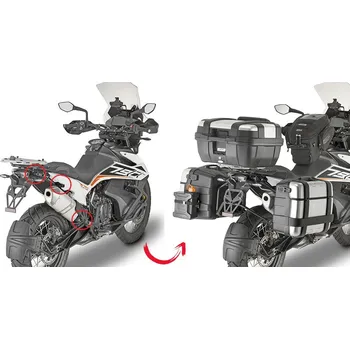 Zavazadlo na motocykl Plo9430Mk trubkový nosič PL One-Fit pro Ktm Adventure 790/790R (19-20) pro boční kufry Monokey