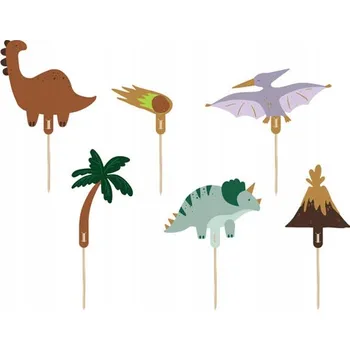 Obraz Ozdoby na dort s dinosaury 8-12 cm 6 kusů