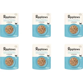 Krmivo pro kočku APPLAWS Tuna fillet with sea bream in broth - mokré krmivo pro kočky - 6x70g