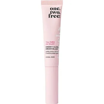 Přípravek na tvář Onetwofree! Make-up Make-up-oblicejeCheeky Glow Cream Blush 01 Real Rose 14 ml (33 500,00 Kč / 1 l)