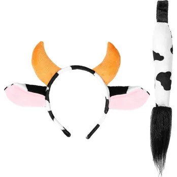 Karnevalový kostým Set kravička ocásek a čelenka