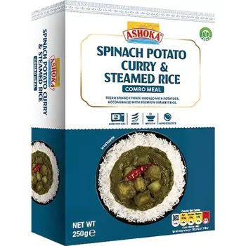 Ashoka Špenátové kari s bramborami a rýží na páře 250g