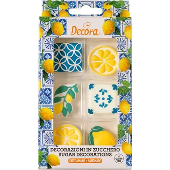 Jedlá dekorace na dort Decora - cukrové ozdoby Amalfi - 6 ks