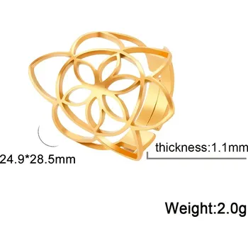Prsten Prsten lotus z chirurgické oceli | dámský prsten | nastavitelný prsten - Style7 G-6146