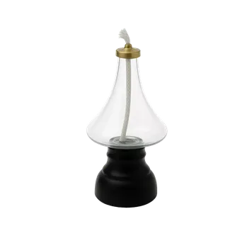 Stojací lampa Olejová lampa hruška + dřevo