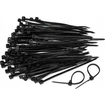 Stahovací páska Stahovací páska černá 4,8x200 mm, 100 ks NEXANS