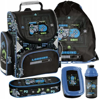 Školní batoh Školní batoh jednokomorový Paso černý, vícebarevný