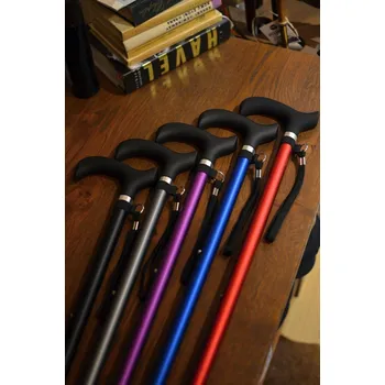 Vycházková hůl s nastavitelnou délkou COLOR - ČERVENÁ