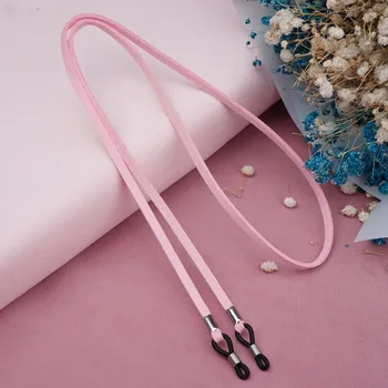 Kožená šňůrka na brýle s vysokou pružností | šňůrka, držák brýlí - Růžový