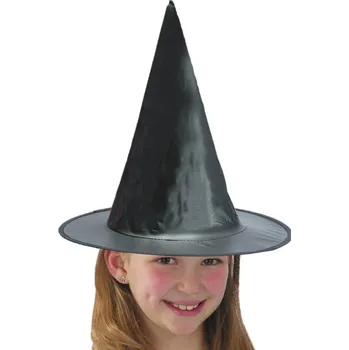 Karnevalový kostým Čarodějnický klobouk černý dívčí
